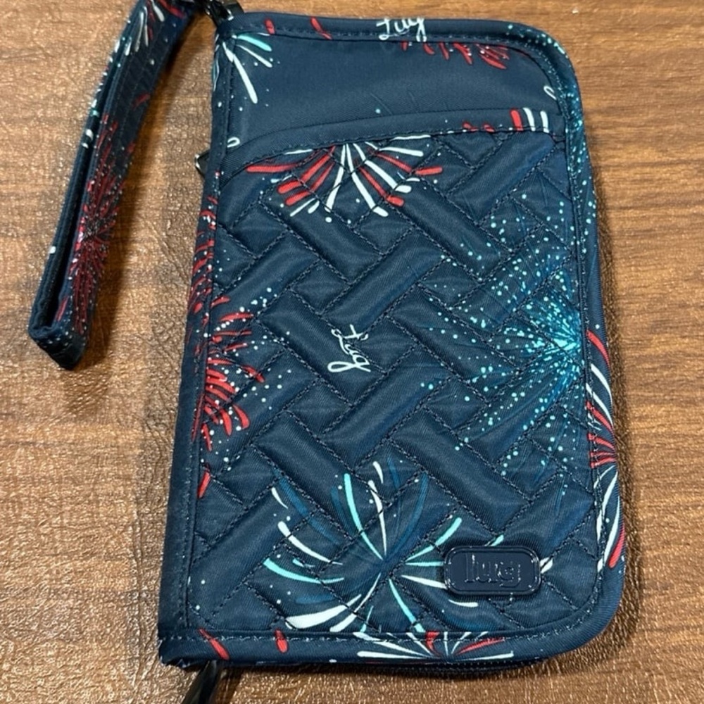 Lug Black and Red Wristlet Clutch